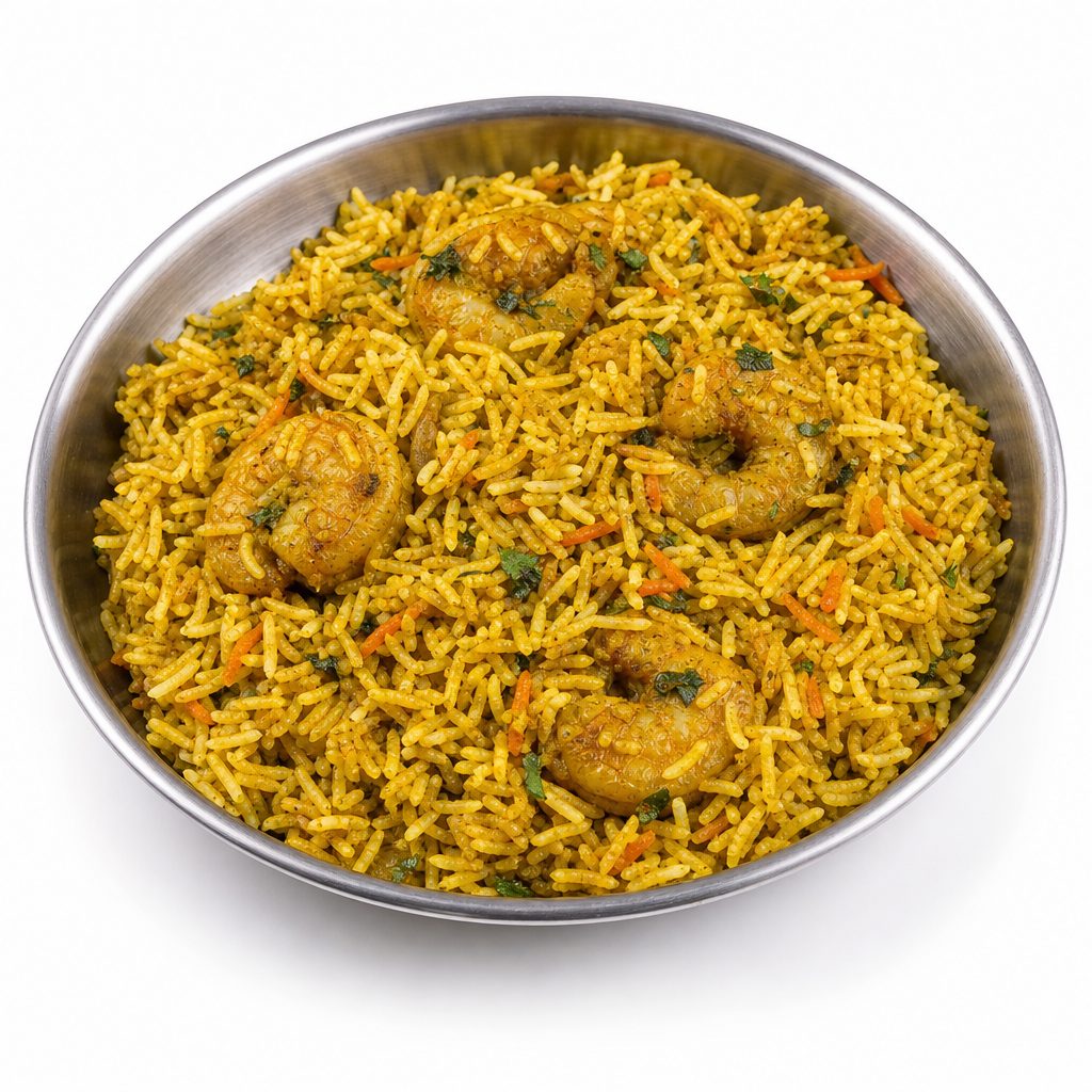 Shrimp Biryani.